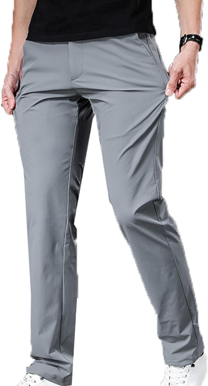 Generic11 Freizeithose für Herren, aus Eisseide, schnelltrocknend, bügelfrei, bequeme Hose
