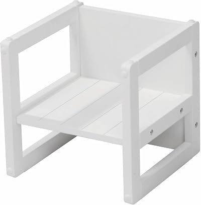 Roba Children's Stool, White Wood, 3 Heights, Max 60kg, 9 Months+