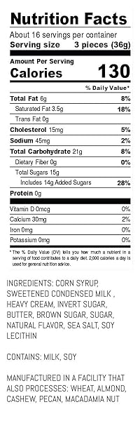 TARA’S GOURMET VANILLA CARAMELS | HAND CRAFTED ALL NATURAL CANDY | CREAMY & INDIVIDUALLY WRAPPED WITH REAL BUTTER (20 OZ)