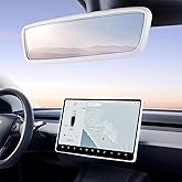 2PCS Protector Trim Frame Compatible with Tesla Model 3 Y 2020-2024 2026 Screen Edge Frame Rearview Mirror Cover Interior Sil