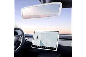 TSTESE 2PCS Protector Trim Frame Compatible with Tesla Model 3 Model Y (2019-2024 2025) Screen Edge Frame Rearview Mirror Cov