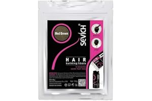 Sevich Hair Fibers - Hair Rebuilding Fibers Original Refill, Nature Keratin Fibers for Thin Hair, 100g - Medium Brown