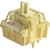 Akko V5 Creamy Yellow Keyboard Switch with LED Diffuser for Mechanical Gaming Keyboard, 5-Pin 50gf Linear Lubed Switches (45pcs)