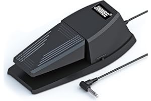 JINWEE Sustain Pedal for Keyboard,Universal Sustain Pedal with Polarity Switch Compatible with Most Digital Pianos, Yamaha, Casio and MIDI Keyboards(Black)