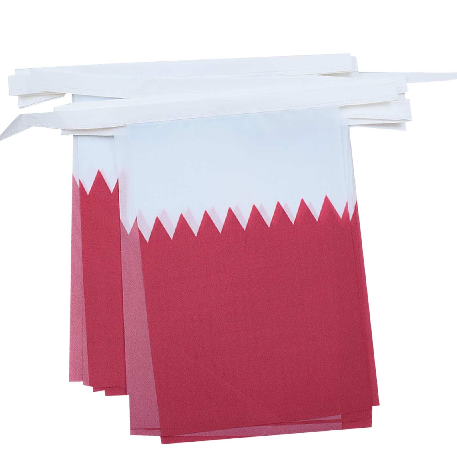 AZ FLAG Qatar Bunting Flag, 20 Ft Garland with 20 Small Qatari Flags 8'' x 6'', 100% Polyester String Pennant, 6 meters — image 1