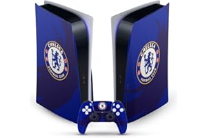 Head Case Designs Officially Licensed Chelsea Football Club Sweep Stroke Art Vinyl Faceplate Gaming Skin Decal Compatible With Sony PlayStation 5 PS5 Disc Edition Console & DualSense Controller