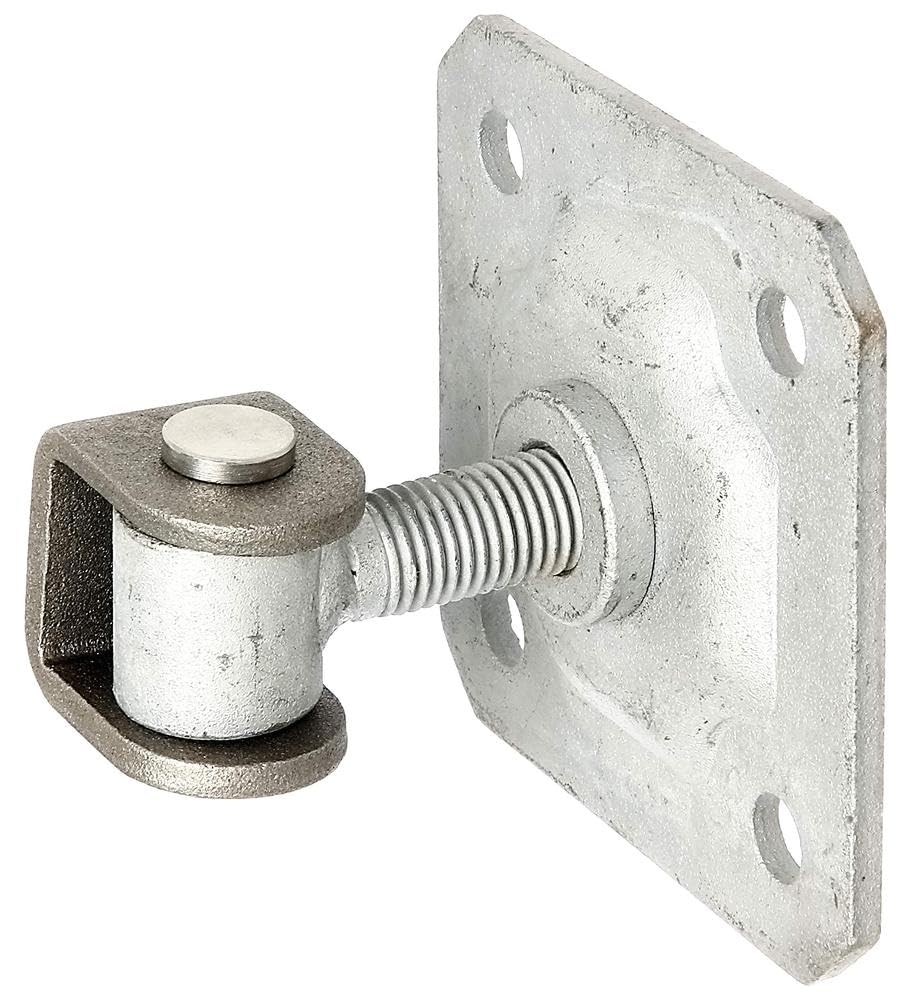 Gah-Alberts 418397 Door Hinge with Screw-On Pane/Adjustable by 20 mm/Weld-On / M16 Thread