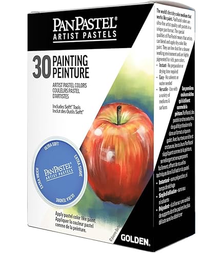PanPastel Kit di pittura Cielo, Terra e Mare – Kit The Darlow di 20 colori, include un vassoio da tavolozza con coperchio e strumenti di sofft