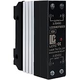 LCLCTC SSR 40 DD Solid State Relay DC to DC (3-32V Input, 3-75V Output) with Radiator, 40A