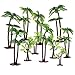 Uspeedy 18 Pieces Palm Tree with Coconuts Cake Topper Coconuts Tree Cupcake Topper for Cake Decorations or Building Model Landscape (6 Pcs/3 Size)