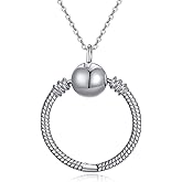 LONAGO 925 Sterling Silver O Pendant for Charm Necklace Charm Jewelry Gift for Women