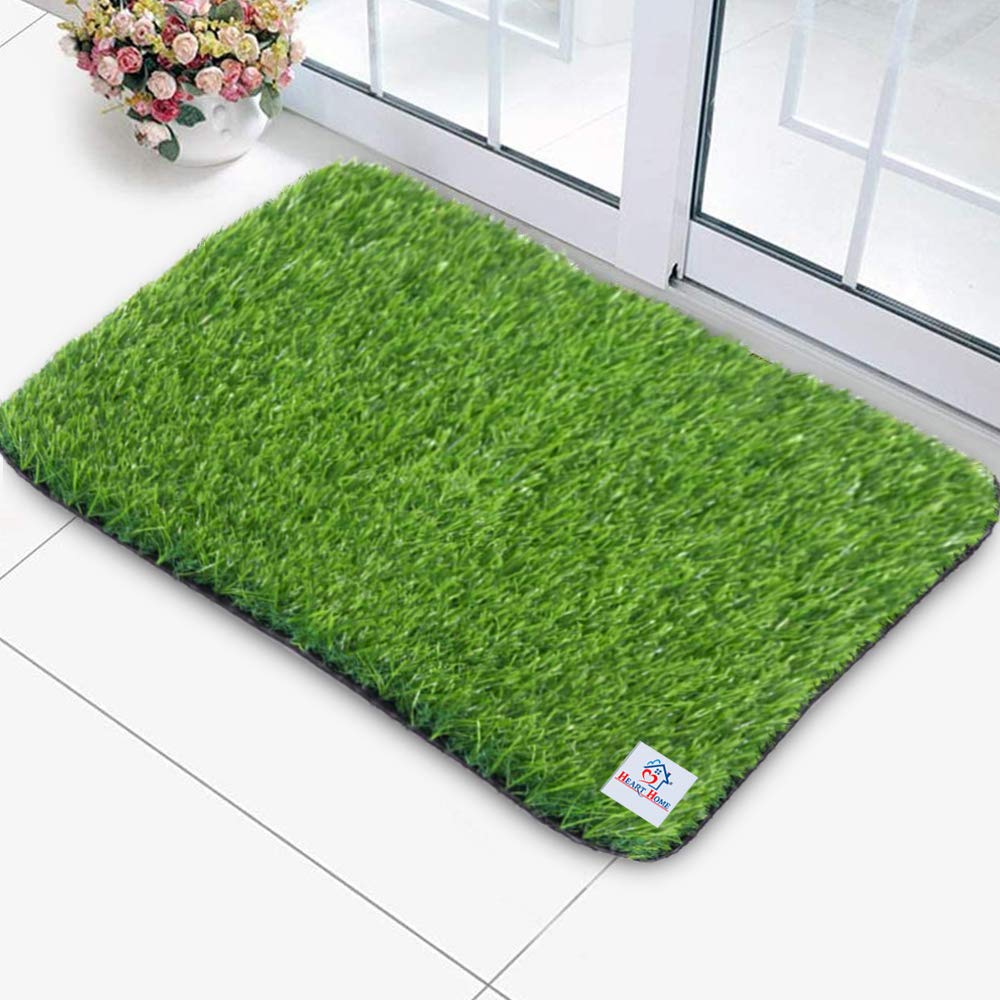 Buy Heart Home 45 MM Artificial Grass Mat for Balcony Or Doormat