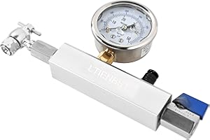 LTIENBST 700PSI Nitrogen Regulator Kit Chuck Shock Fill Kit Pressure Test Tool Compatible with ATV,UTVs,Off-Road Bike,or Cars' Shocks with Schrader Valves