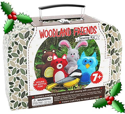 Craftster's Sewing Kits Woodland Animals Craft Educational Sewing Kit for 7 to 12 Age Kids