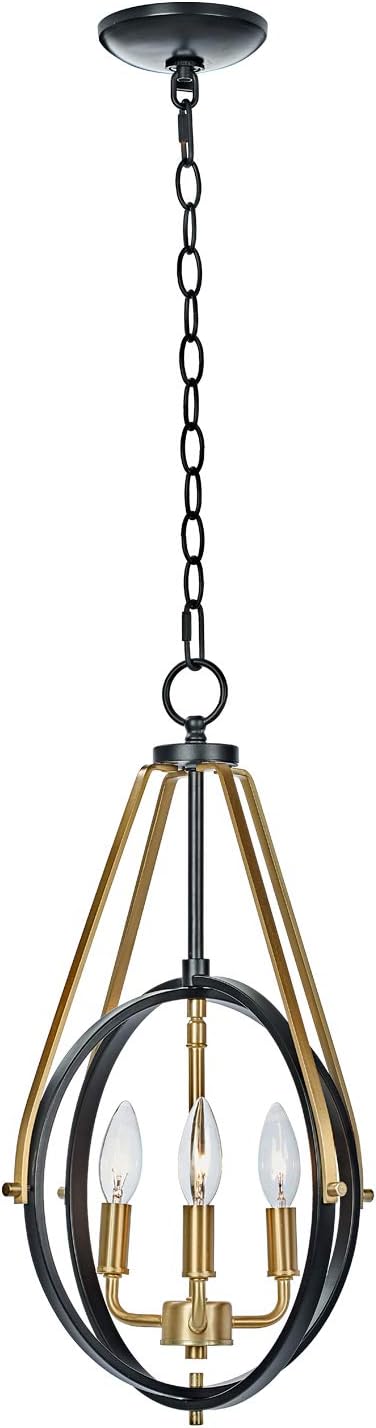 MOTINI Ceiling Pendant Fixtures Lamp Industrial Metal Pendant Light, Hanging Cage Globe Ceiling Light for Kitchen Island Dining Room Farmhouse Entryway Foyer, 21"x13.5"x13.5" - - 