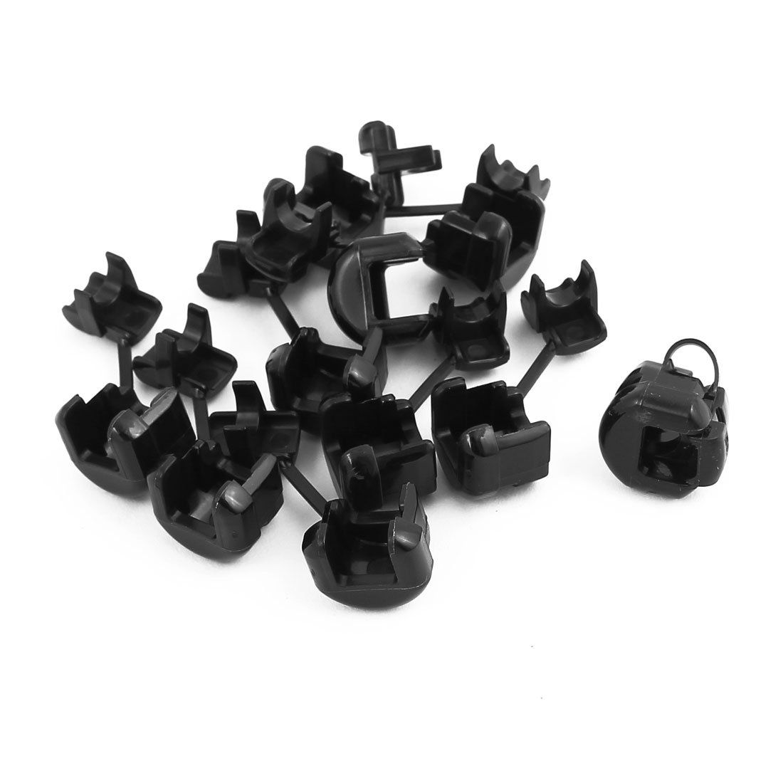 sourcingmap 10Pcs 5P-4 Round Cable Wire Strain Relief Bush Grommet 11mm Diameter Black