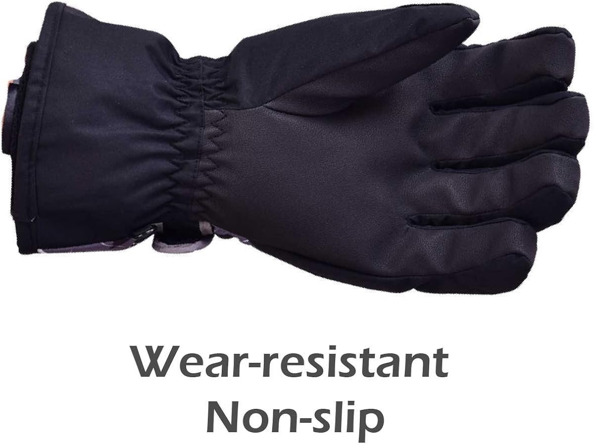 TRIWONDER Ski Gloves, Winter Waterproof Warm Snowboard Snow Skiing Cold Weather Gloves for Kids Men and Women: Clothing