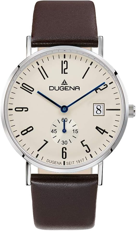 Men's Quartz Watch Sapphire Crystal Leather Strap Mondo