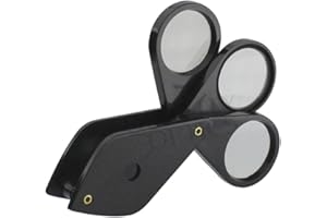 Quality Optics USA Folding Jewelers Loupe Pocket Magnifier (Triple Lens Fold Away Loupe)