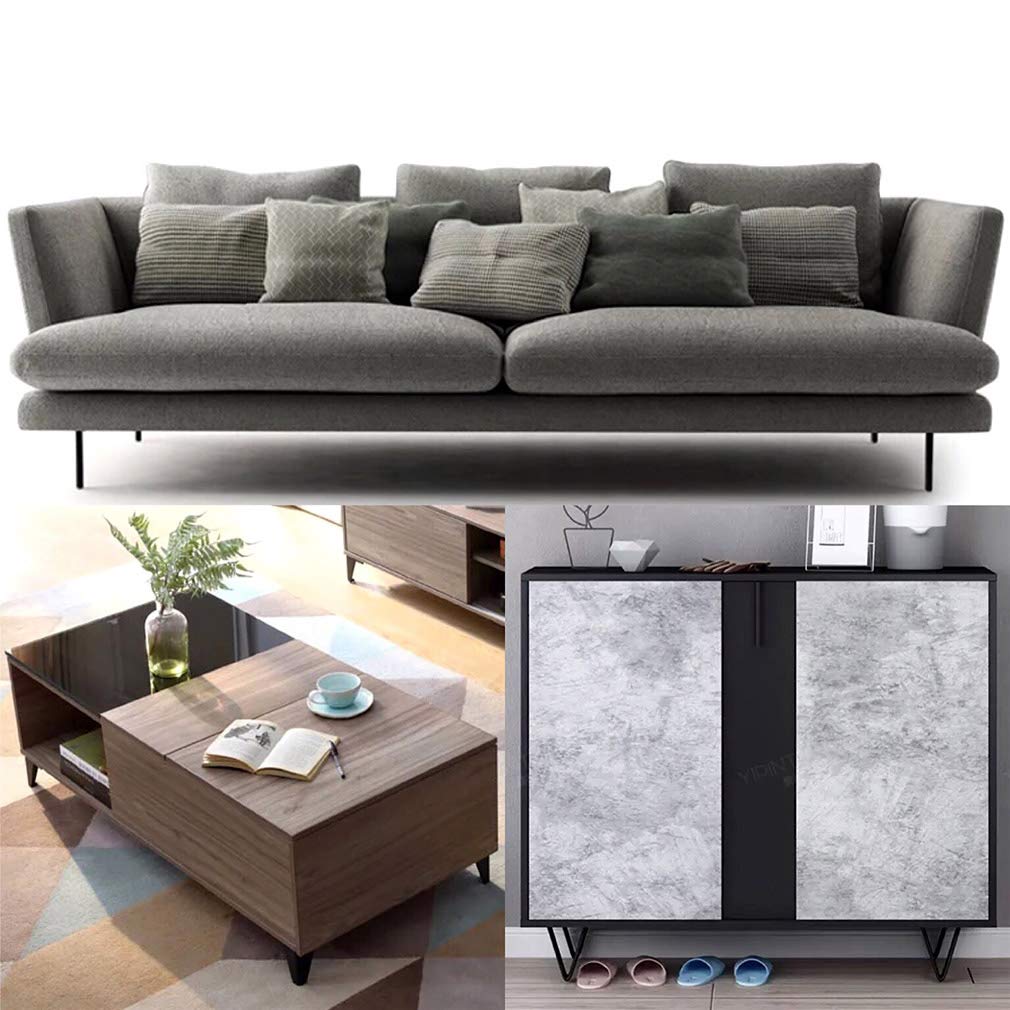 Pies Bricolaje y herramientas Negro - Juego de 4 Patas de Mesa