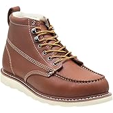 Golden Fox Men's Premium Leather Soft Toe Light Weight Industrial Construction Moc Work Boots Insulated