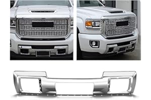 ECOTRIC Front Bumper Skid Plate Panel Lower Cover Compatible with 2015-2019 GMC Sierra 2500/3500 HD 4 Door Replace for GM1053