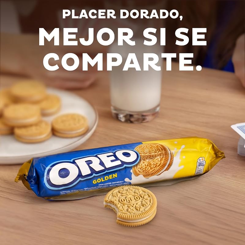 Biscoitos oreo golden baunilha recheados com creme sabor baunilha 154g