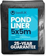 Swell UK 5m x 5m Pond Liner HDPE UV 25 Year Guarantee Garden Ponds