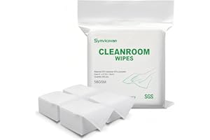Synvicovan Cleanroom Wipes 4"x4" (1200 Pcs, Cellulose/Polyester Blend, Grade B, 56GSM) Lint Free Wipes for Laboratory, Electr