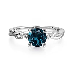 LUO S925 Sterling Silver Round Shaped 7 Mm London
