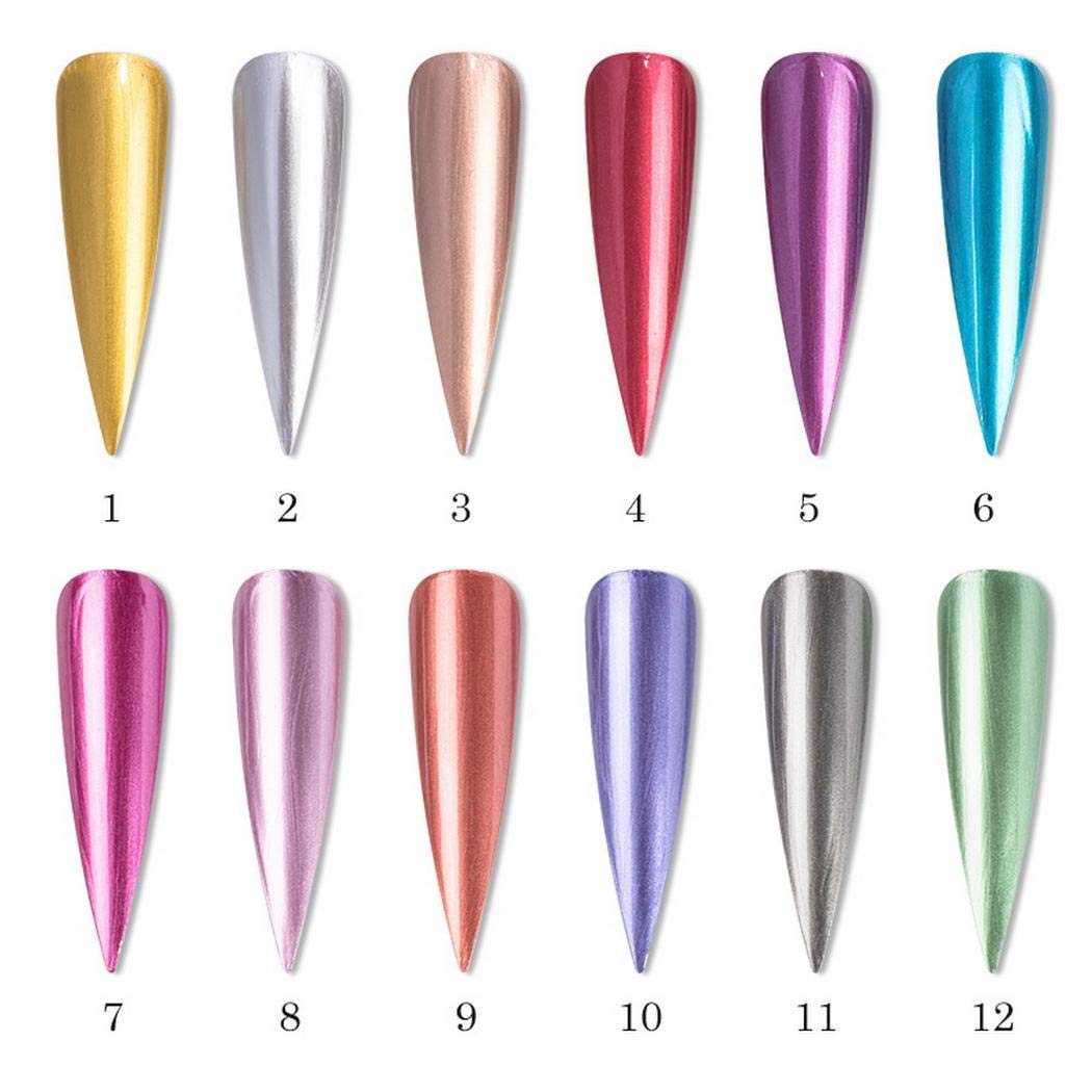 Kindsells Mirror Luster Nail Polish DIY Multicolor Long-Lasting Nail Powder (Rose Red)