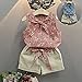 Baby Clothing Kids Summer Clothes Girls Flower Printing Vest + Pure Color Pants Children Clothing Set (A-Pink, 2-3T)