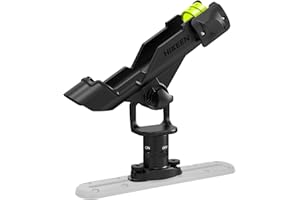 Kayak Fishing Rod Holder, Fishing Boat Rod Holder for Track Mount/Deck Mount, Fishing Rod Holders for Boat, 360 Degree Adjust