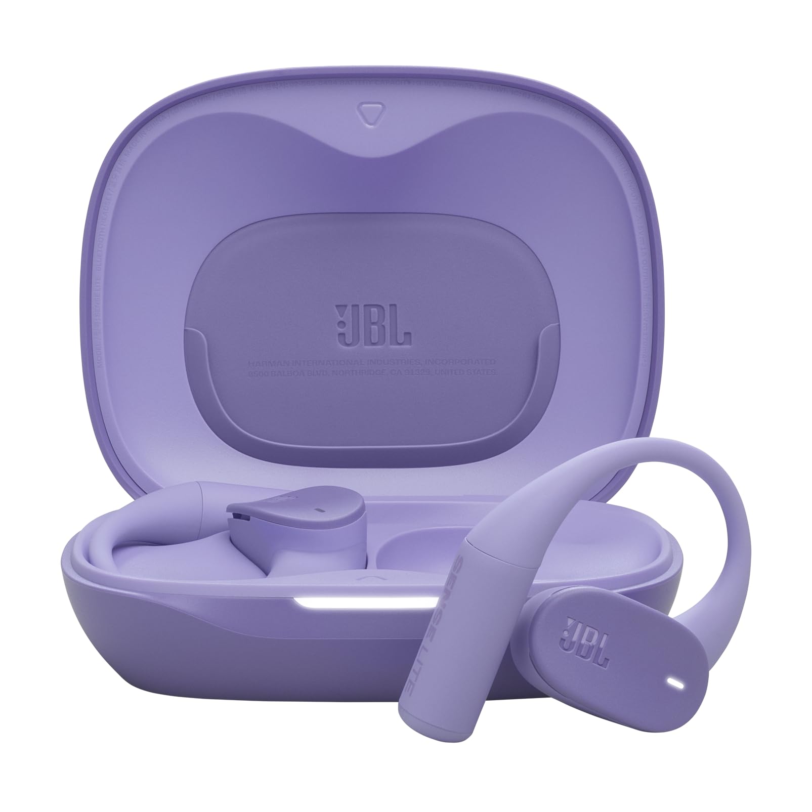 JBL Sense Lite kabellose Open-Ear-Kopfhörer mit Ohrbügel-Design und Luftleitung, JBL OpenSound-Technologie, 32 Stunden Spielzeit, IP54 Wasser-/Staubschutz, kompatibel mit JBL Headphones App, Lila