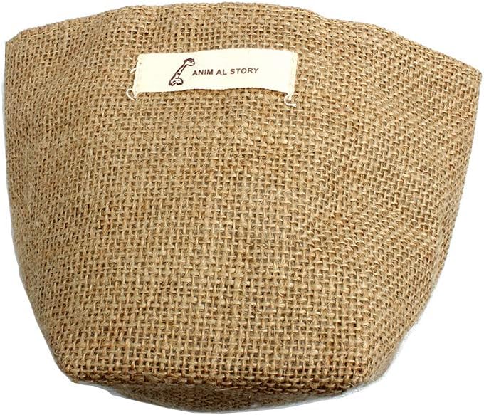 Hacoly Cloth Storage Basket Sack Case Bag Fabric Flower Storage Hanging Bags Fabric Storage Basket For Toys kids Storage Laundry Hamper Cotton Fabric Folding Laundry Hamper Bucket Canvas Grey
