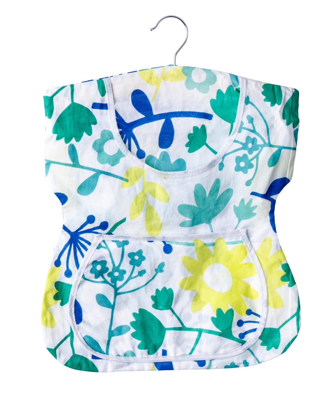 WENKO 3714010100 Clothes peg dress - for approx. 125 pegs, Cotton, 33 x 45 x 1 cm, Multicoloured