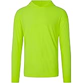 High Visibility Long Sleeve Safety T Shirts for Men Women Thin Lightweight Breathable Tshirts Neon Work Construction Hoodie