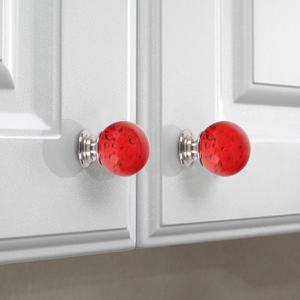 10PCS Cupboard Door Drawer Knobs,Yishik Crystal Knobs for Wardrobes Cabinet with 3 Length Screws for Furniture Kitchen Home Decorating