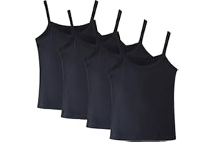 Anktry 2-8 Years Little Girls Soft Camisole Undershirts 4 Pack Kids Comfort Breathable Tank Tops