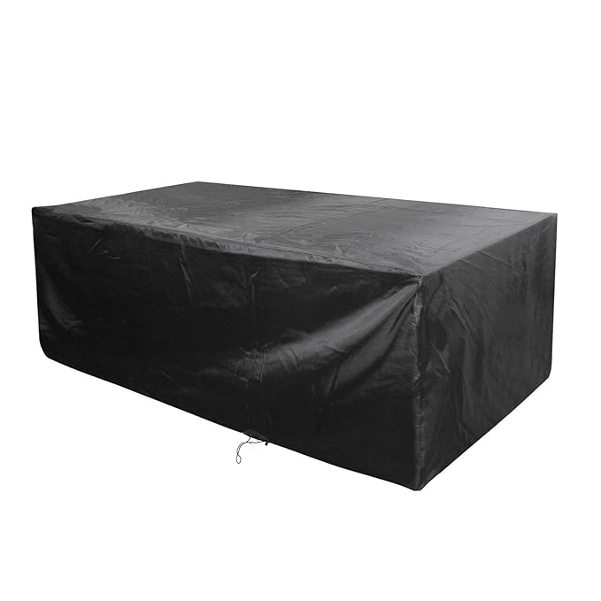 SIRUITON Abdeckung für Gartenmöbel Rechteckige SitzgarniturenWasserdicht Sitzgruppe Abdeckhaube Schutzhülle Gartentische und 