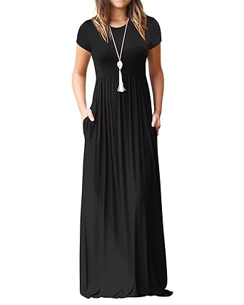 short sleeve maxi dress