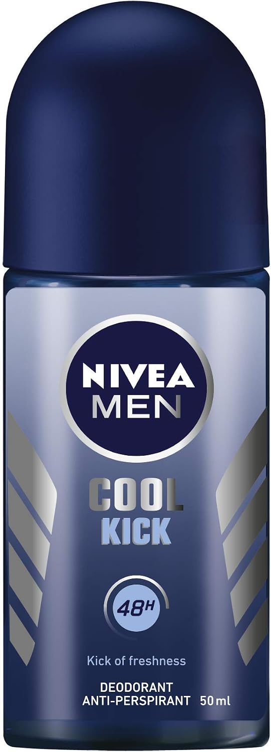 NIVEA MEN Cool Kick Roll-on 6 x 50 ml, Men's Deodorant for Effective Protection 72h - Image 3