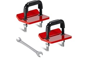 EilxMag Hitch Tightener, Heavy Duty Anti-Rattle Hitch Stabilizer for 2" Hitch, Trailer Hitch Stabilizer with Rubber Isolator & Wrench for Hitch Mount, Cargo Carrier, Bike Rack (2 Packs, Black & Red)
