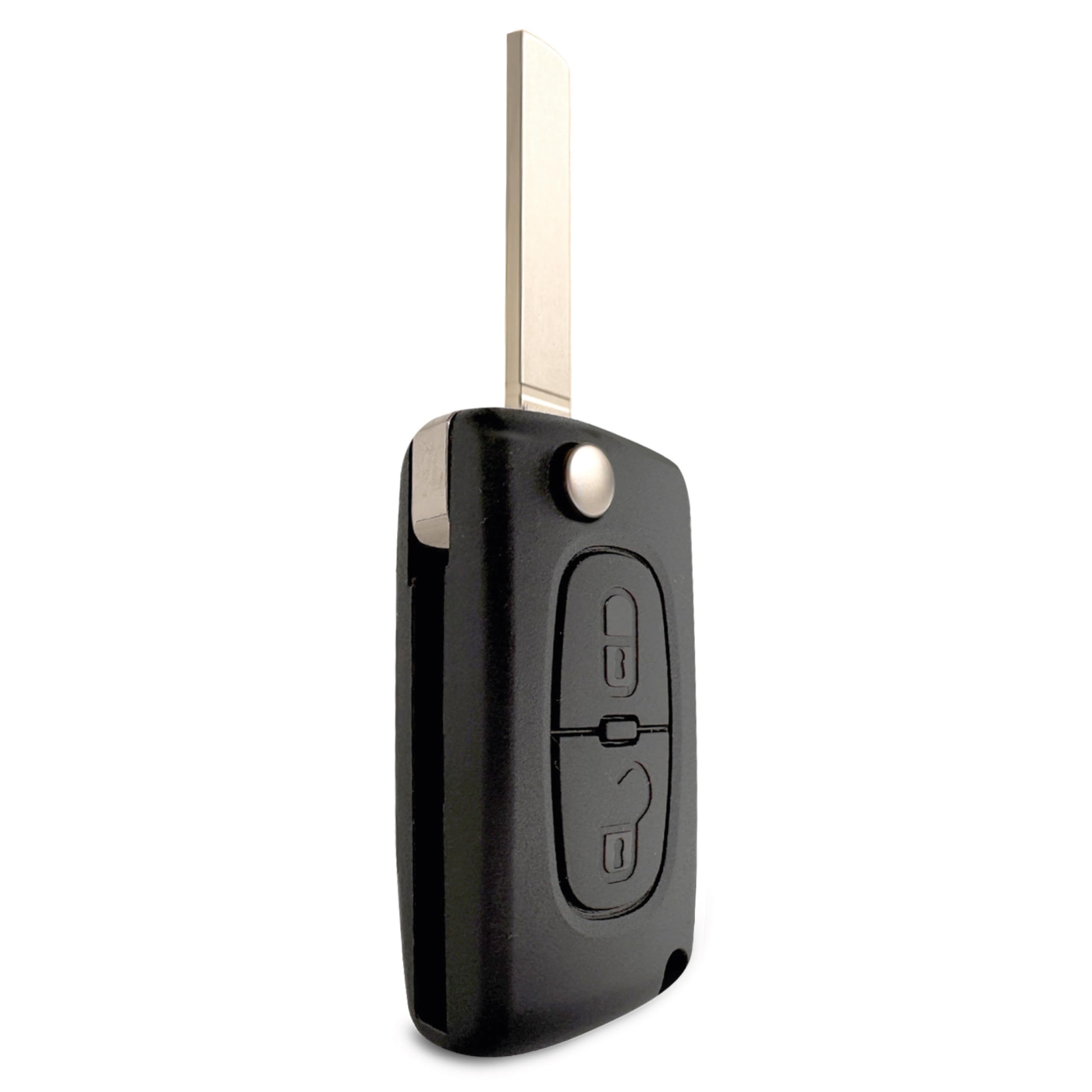OcioDual CE0536 2-Button Remote Control Key Case with Blade VA2, Compatible with Peugeot 206 207 306 307 308 407 607 806, Citroen C2 C3 C4 C5 C6, Key Case