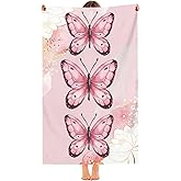 SUNUAN Butterfly Dinosaur Beach Towel Oversized Microfiber Quick Dry Bath Towels Gift Thick Sand Free Beach Towels for Kids Adult Travel Pool Swimming Camping (52