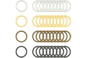 40pcs O Rings 3/4"(20mm) Welded Strong Metal Mix Colors Multi-Purpose Heavy Duty Round Ring for Pet Collars Hardware Luggage 