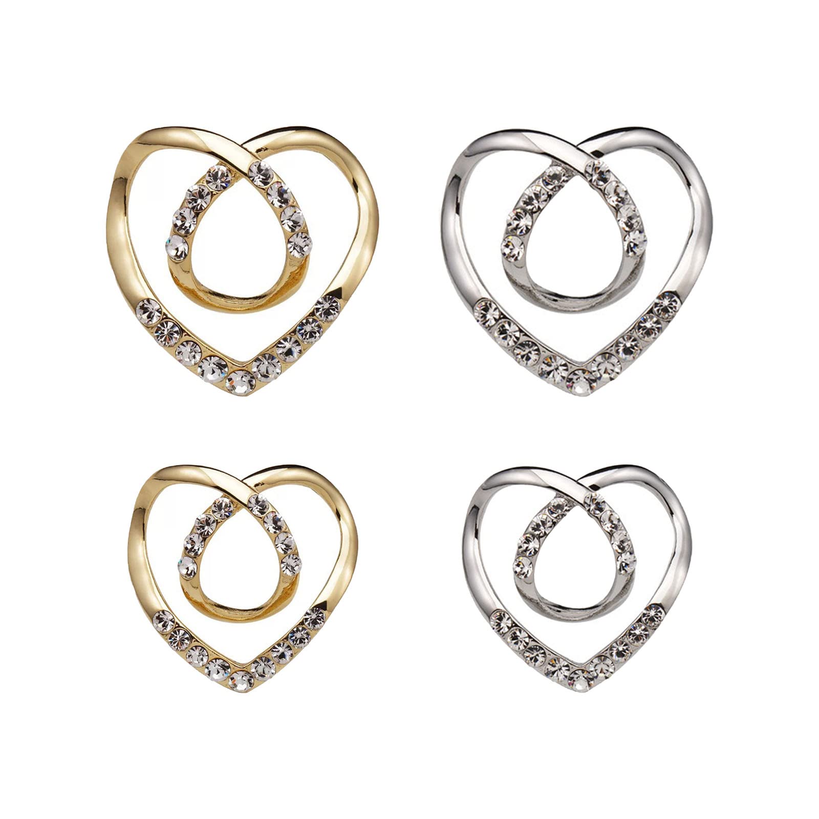 XIAMENHAALIM 4 PCS Scarf Buckles Decorative Silk Rings Fashionable Shirt Clips Buckle for Scarfs Silks Shirts Shawls