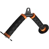 Fitarc Tricep V Bar Cable Attachment for Gym &amp; Home Workouts, Tricep Pull Down Attachment with Non-Slip Grips, Orange