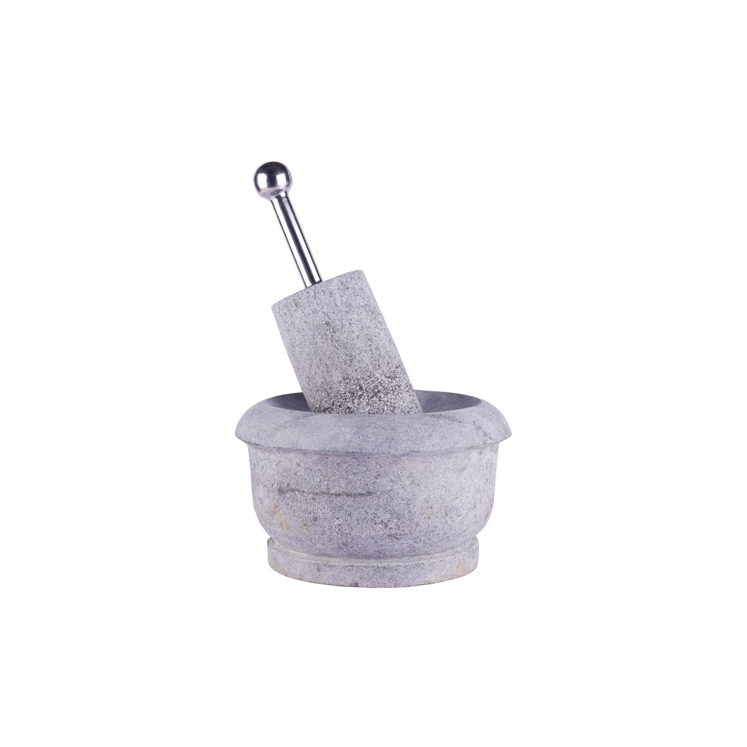 Photo 1 of Village Decor Unpolished Stone Grinder/Stone Attukal/Metate Mortar & Pestle- (Dia 10 inch)