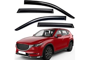 Lightronic Extra Durable Outside-Mount Auto Vent Window Visor, Fits 2017-2025 Mazda CX-5, UV Protection Rain Guard, Original 